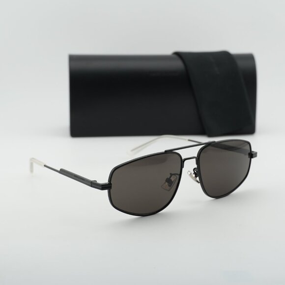 Bottega Veneta BV1125S 001 Aviator Sunglasses - Black/Grey main image 8